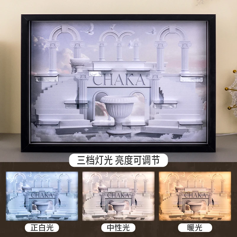 Figure Display Box - กล่องโชว์อะคริลิคไม้พร้อมไฟ LED สำหรับตั้งโชว์ฟิกเกอร์ CHAKA Candle Whisper
