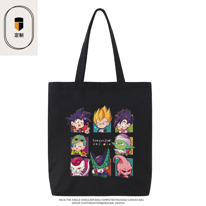 Anime Merchandise In Japan - กระเป๋าผ้าแคนวาสลายการ์ตูนดราก้อนบอล เวเจต้า ซุนโกคู น่ารัก กระเป๋าเก็บของ กระเป๋าสะพายไหล่