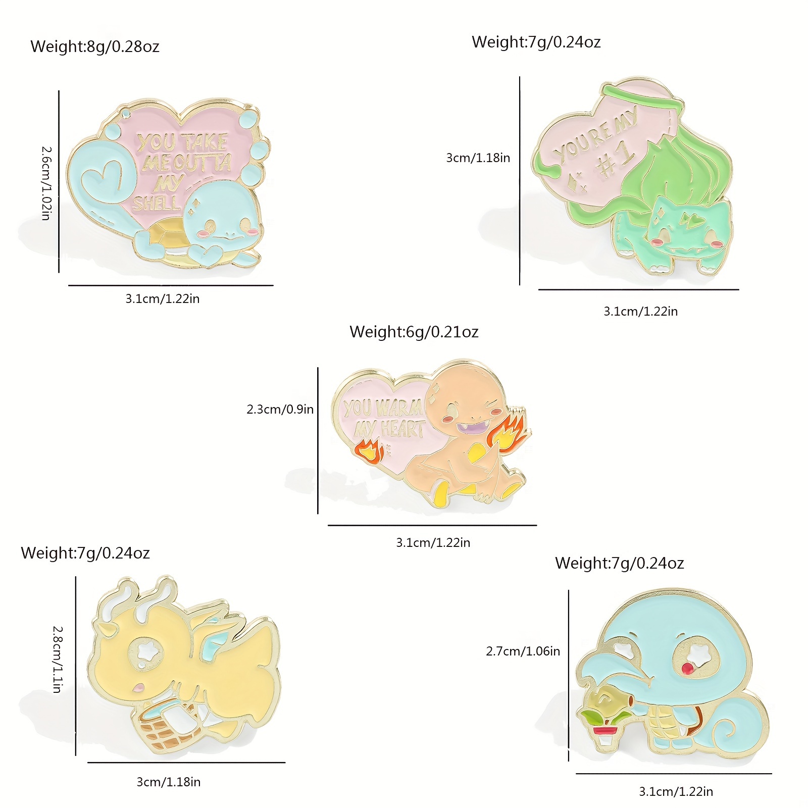 เข็มกลัดอะนิเมะน่ารัก 5 ชิ้น ล - Enamel Pin Set บทวิจารณ์และราคา