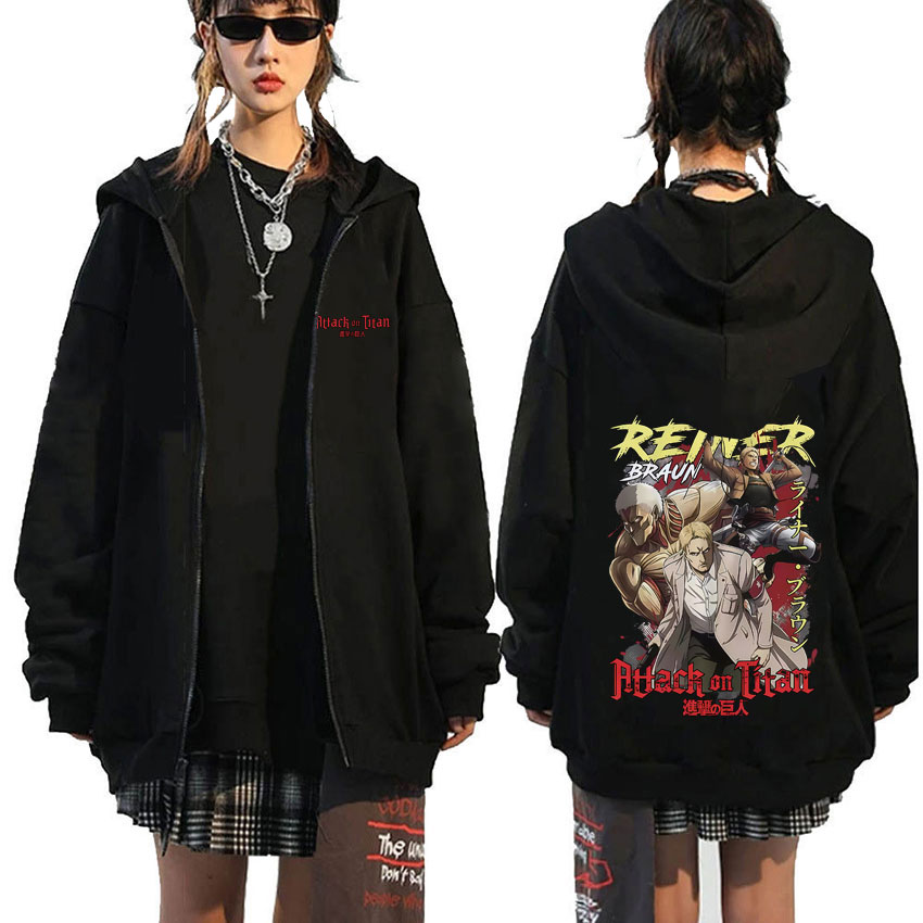 เสื้อฮู้ดซิป Attack on Titan ล - Anime Merch Hoodie บทวิจารณ์และราคา