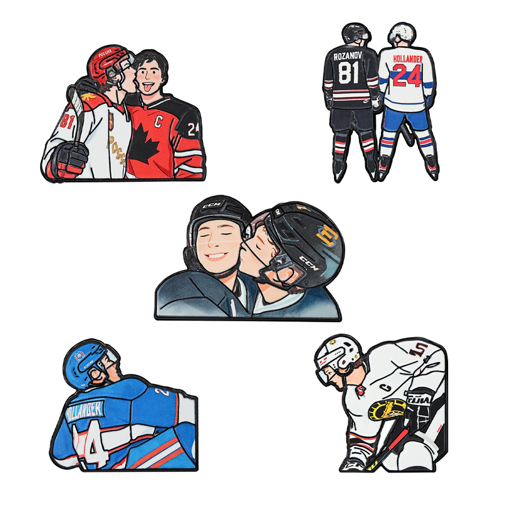 เข็มกลัดนักฮอกกี้น้ำแข็งลายการ - Enamel Pin Set บทวิจารณ์และราคา
