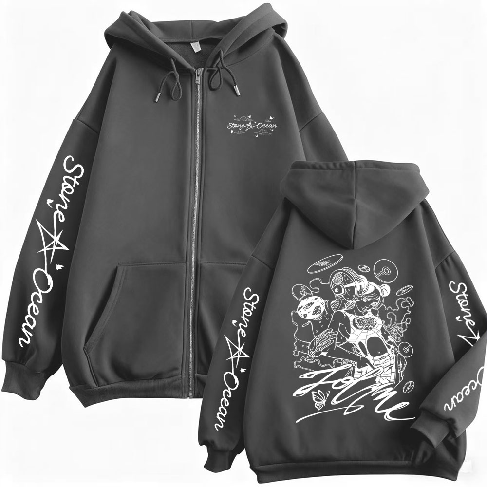 เสื้อฮู้ดซิปอนิเมะ Jojo Bizarr - Anime Merch Hoodie บทวิจารณ์และราคา