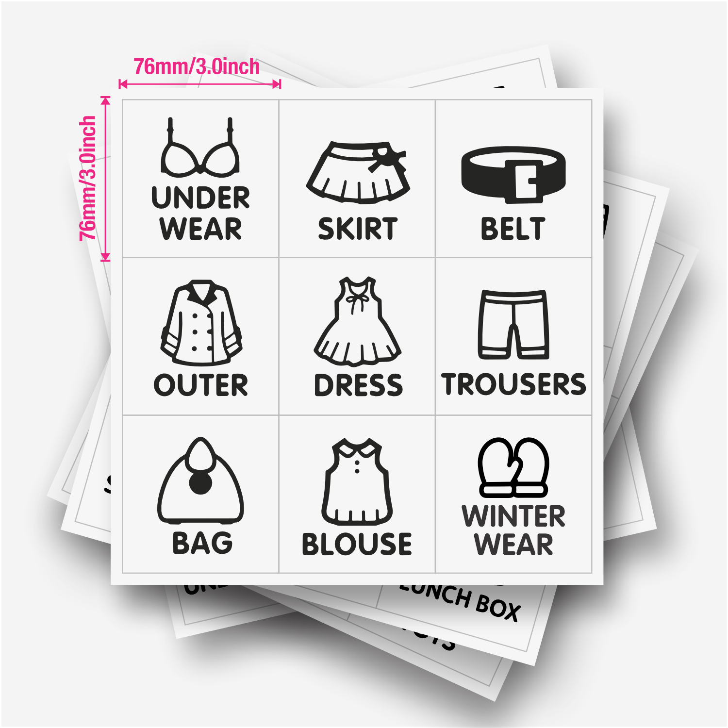 9 ชิ้น/แผ่น, ป้ายจัดระเบียบตู้ - Sticker Sheet Set บทวิจารณ์และราคา